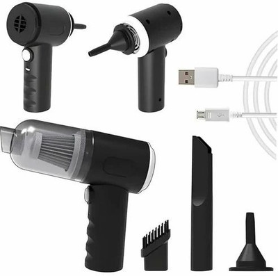Shansha enterprise Shansha 3in1 mini portable wireless vacuum cleaner, blower use for Home & Car Washer with Anti-Bacterial Cleaning(Black)