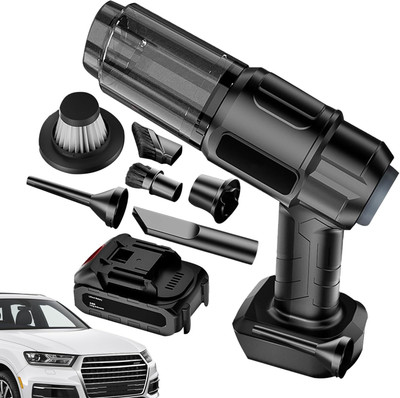 Xydrozen 48Vf High Power USB Rechargeable Car Vacuum Cleaner Cordless Vacuum Cleaner with Anti-Bacterial Cleaning, Reusable Dust Bag(Black)