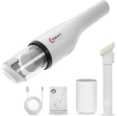 Robustt Car Vacuum Cleaner 7800mah Dual Hepa Filter 6000pa Suction Power Pack of 1 Car Vacuum Cleaner(White)