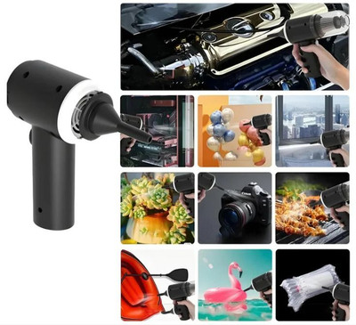 khatu sales kht-vcm29 Car Vacuum Cleaner with Reusable Dust Bag (Google Assistant)(Black)