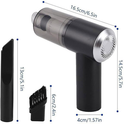 Minro Safe (AS-228)3in1 Vacume Cleaner/Dust Cleaner 1 Handheld Wireless car Cleaner_RE-08 Hand-held Vacuum Cleaner with 2 in 1 Mopping and Vacuum, Anti-Bacterial Cleaning, Swappable Battery(Black)