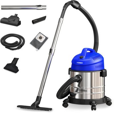 EUREKA FORBES Endura Wet & Dry Vacuum Cleaner 22 kPa High Power Suction Vacuum Cleaner | Blower Function | 20 litres Tank Capacity | High strength Stainless Steel Body | 7 Multipurpose Accessories |1 Year Warranty with 2 in 1 Mopping and Vacuum(Blue, Black, Silver)