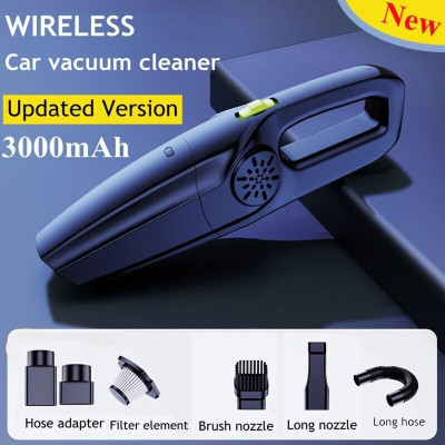 EVETIS SmartBuy High Power Wireless CAR-HOME Vacuum Cleaner, 120W and 12000 RPM Car Vacuum Cleaner with 2 in 1 Mopping and Vacuum, Reusable Dust Bag, Anti-Bacterial Cleaning(Blue)