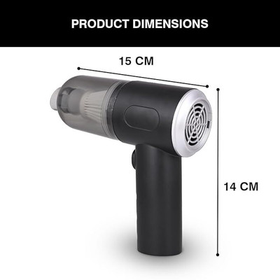 Minro Safe (AS-228) 3in1 Vaccum Cleaner/Dust Collection 1 Handheld Wireless car Cleaner_A08 Car Vacuum Cleaner with 2 in 1 Mopping and Vacuum(Black/Grey)