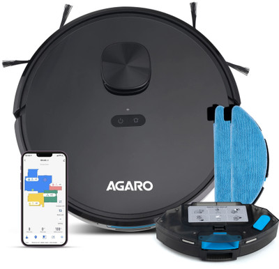 AGARO Alpha Robotic Floor Cleaner with 2 in 1 Mopping and Vacuum (WiFi Connectivity)(Black)