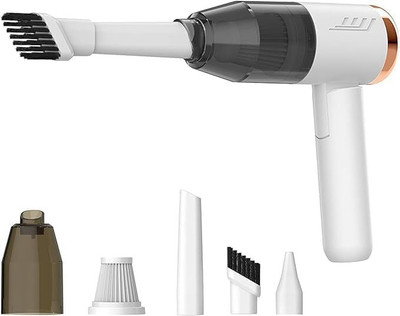 Luxafare 2 in 1 Portable High Power | USB Rechargeable Powerful Wireless Handheld Car Vacuum Cleaner with 2 in 1 Mopping and Vacuum(White)