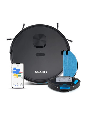 AGARO Alpha Robotic Floor Cleaner with 2 in 1 Mopping and Vacuum (WiFi Connectivity)(Black)