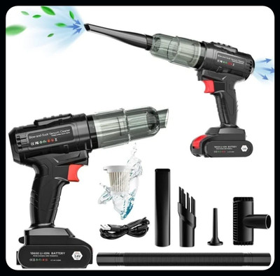 Xydrozen Handheld Car Vacuum with Batteries-VC58 Cordless Vacuum Cleaner with Anti-Bacterial Cleaning, Reusable Dust Bag(Black)