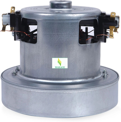 MAKAGE Vacuum Cleaner Motor 130mm,Height 11.2cm,Bottom width 13cm,Carbon Life 400hr Dry Vacuum Cleaner(Silver)