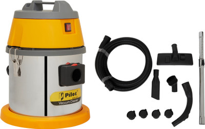 Pilot 25L 1200W Copper Motor | Heavy Duty Use | Wet & Dry Vacuum Cleaner with Reusable Dust Bag(Yellow, White)
