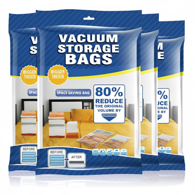 PREMANDSONS Travel and Home Space Saver Vacuum Storage Bags Clothes with Hand Pump(1L/2M/2S) Vacuum Maintenance Kit