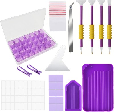 Climberty 46Pcs 5D DIY Diamond Painting Tools and Accessories Kits with Diamond Painting Multi Vise Tool