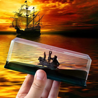 skyunion Black Pearl Ship Titanic Cruise Ship Model Liquid Wave Decoration Car Freshener Diffuser titanic ship(50 ml)
