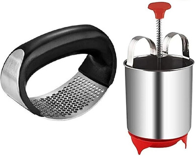 Sygnius Stainless Steel Medu vada Machine, Mendu Vada Maker with Garlic Press Vada Maker