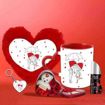 iinfinize Mug, Cushion, Perfume, Keychain, Soft Toy Gift Set