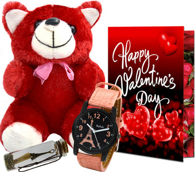 Avirons Greeting Card, Soft Toy, Watch, Message Pills Gift Set
