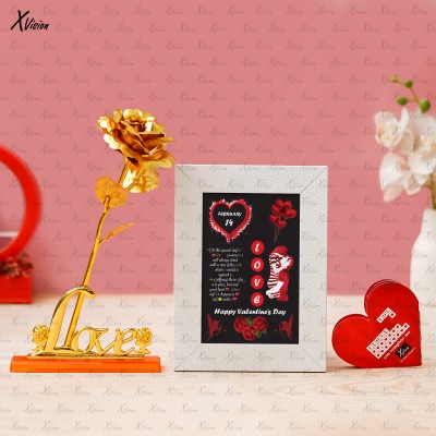 Xvision Artificial Flower, Photoframe, Greeting Card Gift Set