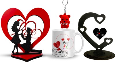 Radheshrakhi Showpiece, Keychain, Mug Gift Set