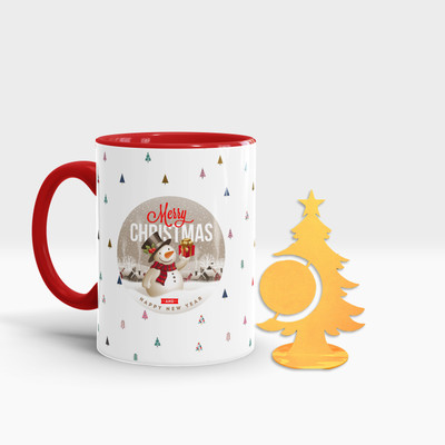 Fifth and Moon C-RT-TREE-82 Ceramic Coffee Mug(320 ml, Pack of 2)