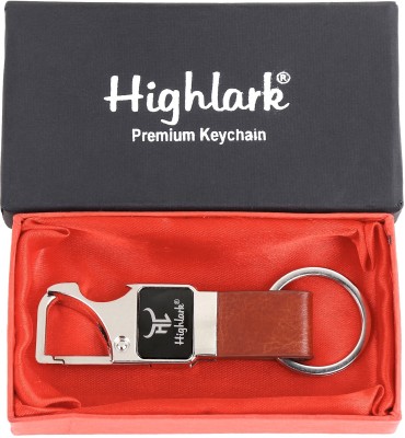 Highlark Exclusive Metal Keychain For Home, Office, Car & Bike | Bottle Opener Locking Key Chain(Brown)