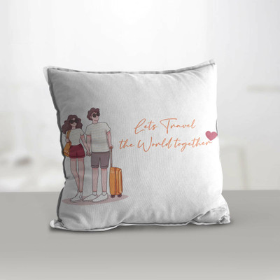 eCraftIndia Polyester Cushions Cover(30.48 cm*30.48 cm, White)