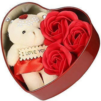 Bond and emotion Showpiece, Soft Toy, Artificial Flower Gift Set