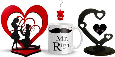 Radheshrakhi Mug, Keychain, Showpiece Gift Set