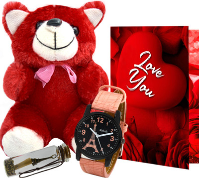 Avirons Greeting Card, Soft Toy, Watch, Message Pills Gift Set