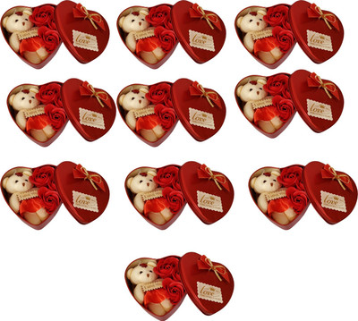 salvusappsolutions Soft Toy, Artificial Flower Gift Set