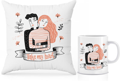 Vihaan Fashions Cushion, Mug Gift Set