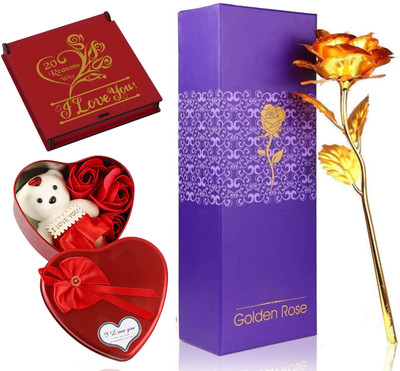 Nyaro Artificial Flower, Soft Toy, Message Pills Gift Set