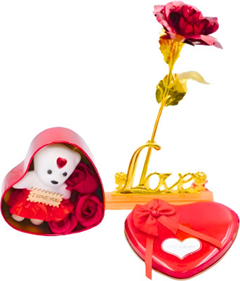 Mag Creation Soft Toy, Artificial Flower Gift Set