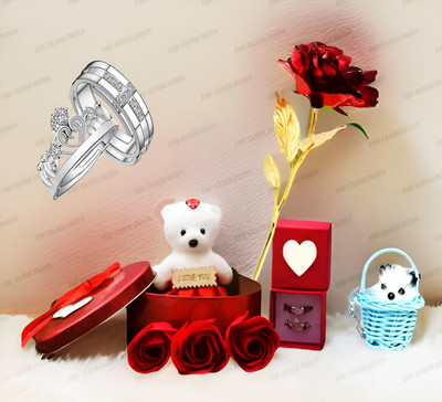 THE CLICK INDIA Artificial Flower, Showpiece, Soft Toy Gift Set