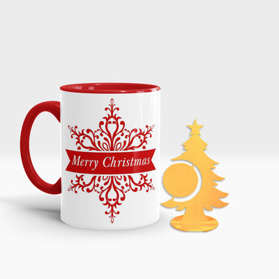 Fifth and Moon C-RT-TREE-80 Ceramic Coffee Mug(320 ml, Pack of 2)
