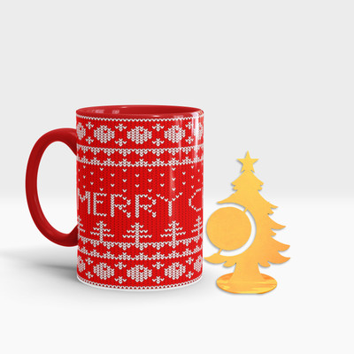Fifth and Moon C-RT-TREE-76 Ceramic Coffee Mug(320 ml, Pack of 2)