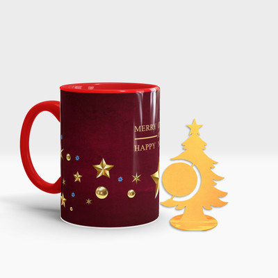 Fifth and Moon C-RT-TREE-24 Ceramic Coffee Mug(320 ml, Pack of 2)