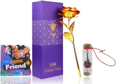 Saugat Traders Greeting Card, Artificial Flower, Message Pills Gift Set
