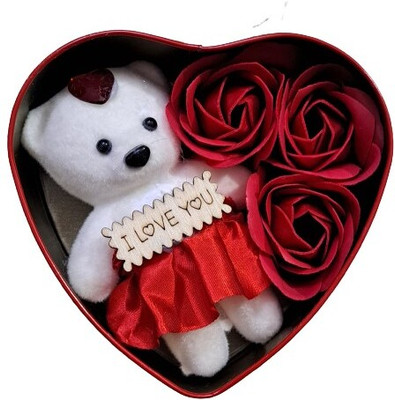 PEXON CREATION Soft Toy, Showpiece, Artificial Flower Gift Set