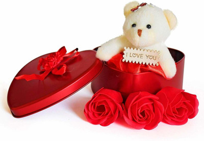 iyurvadik Artificial Flower, Soft Toy Gift Set