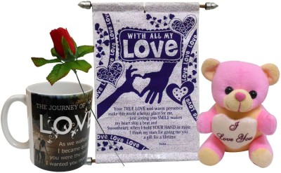 Saugat Traders Greeting Card, Soft Toy, Artificial Flower, Mug Gift Set
