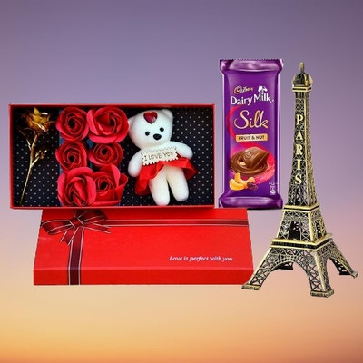 Saugat Traders Artificial Flower, Showpiece Gift Set