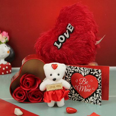 TIED RIBBONS Soft Toy, Cushion Gift Set