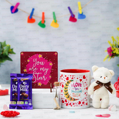 Dreamica Mug, Showpiece, Message Pills, Soft Toy Gift Set