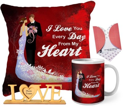 Phirki Studio Cushion, Mug, Showpiece, Greeting Card Gift Set