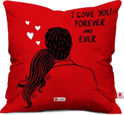Indigifts Printed Cushions Cover(45 cm*45 cm, Red)