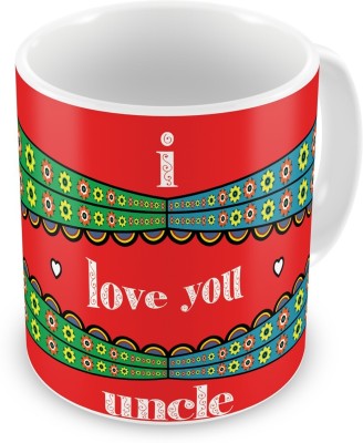 Indigifts Decorative Gift Items Gift for Uncle, Uncle Gift, Gift for Uncle Birthday, Gift for Uncle and Aunty Anniversary, S-MUGCRWH01RO11-UNC17015 Ceramic Coffee Mug(330 ml)