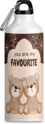 TrendoPrint 600 ml Aluminium Sipper(Pack of 1, Brown)