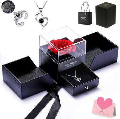 GiftHeart Artificial Flower, Jewellery, Showpiece, Greeting Card Gift Set