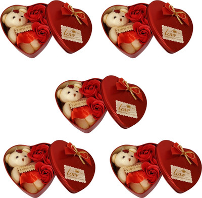 salvusappsolutions Soft Toy, Artificial Flower Gift Set