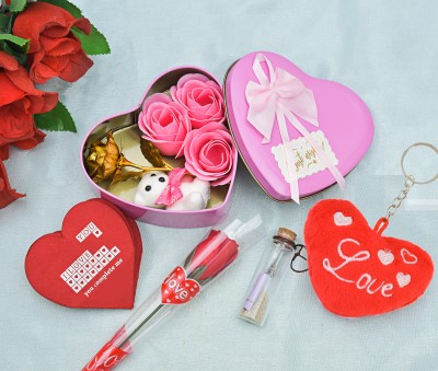 PRIDE STORE Artificial Flower, Keychain, Soft Toy, Message Pills, Greeting Card Gift Set